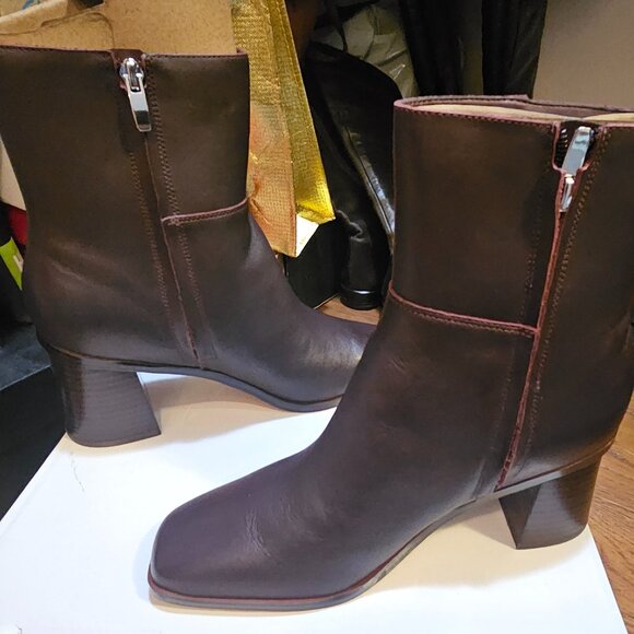 Nine West Dither Ankle Boots, Merlot 600 NWOB, Size 8.5M - Picture 5 of 10